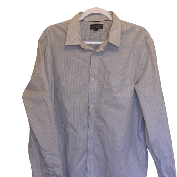 BANANA REPUBLIC Mens XL NON-IRON TAILORED SLIM FIT Gray BUTTON DOWN SHIRT - Picture 1 of 7